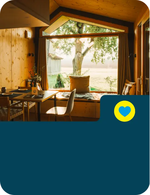 Unser Tiny House Hilde auf dem Dorfplatz Hohenlohe in Windisch-Bockenfeld