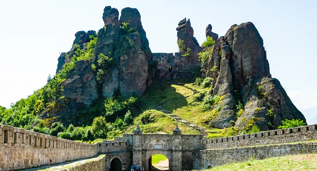 Blick auf die Festung von Belogradtschik in Bulgarien