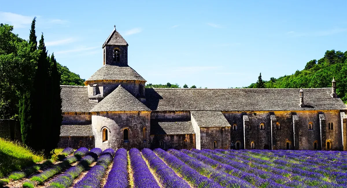 Die Abtei Sénanque, das Zisterzienserkloster & Lavendelfelder in der Provence in Frankreich